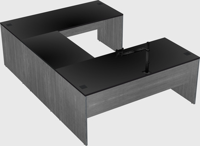 U-shaped desk