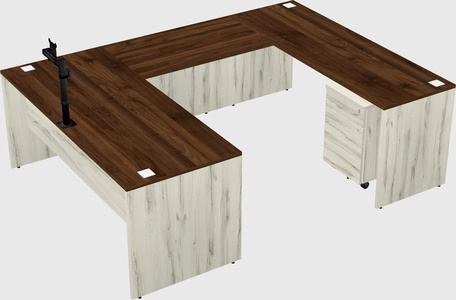 U-shaped desk