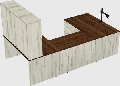 U-shaped desk