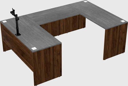 U-shaped desk