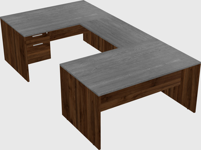 U-shaped desk