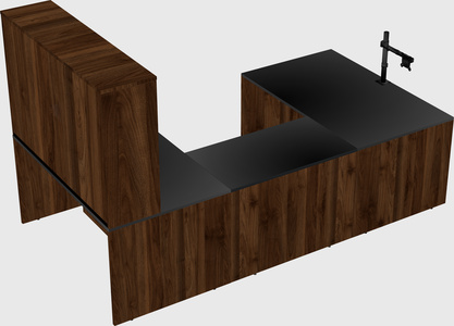 U-shaped desk