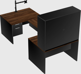 U-shaped desk