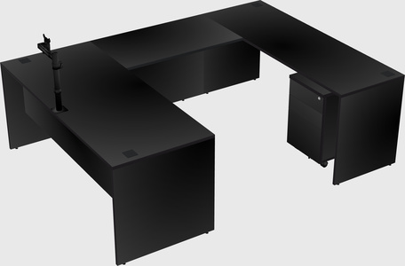 U-shaped desk