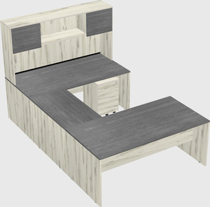 U-shaped desk