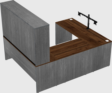 U-shaped desk