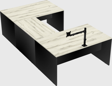 U-shaped desk