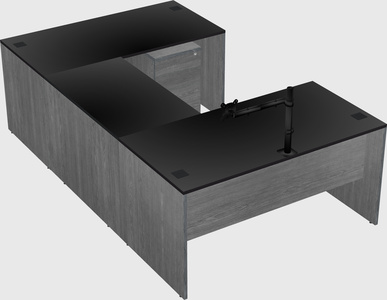 U-shaped desk