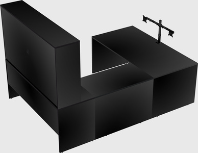 U-shaped desk