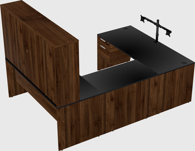 U-shaped desk