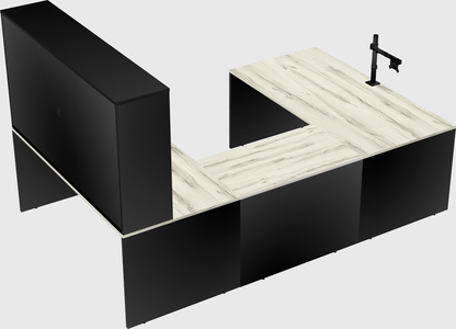 U-shaped desk