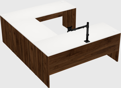 U-shaped desk