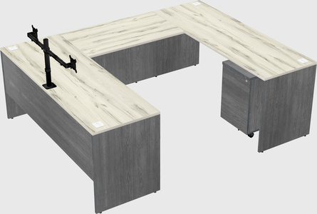 U-shaped desk