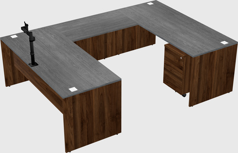 U-shaped desk