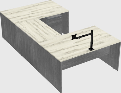 U-shaped desk