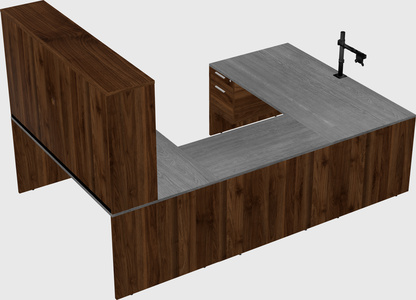 U-shaped desk