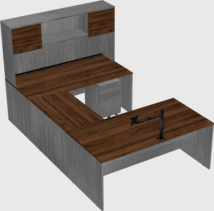 U-shaped desk