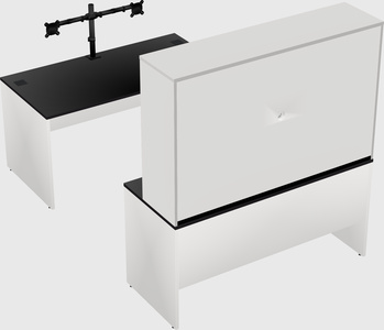 U-shaped desk