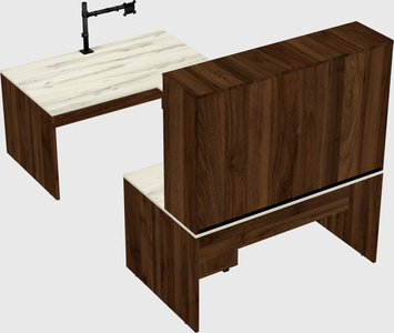 U-shaped desk