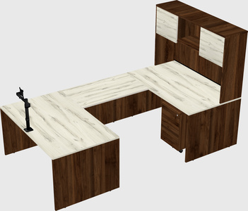 U-shaped desk