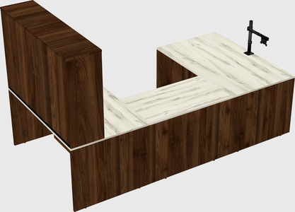 U-shaped desk