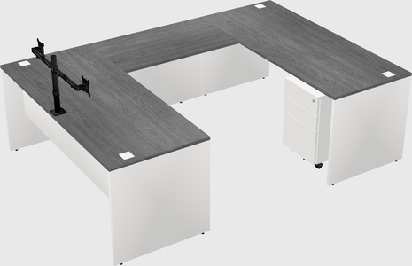 U-shaped desk