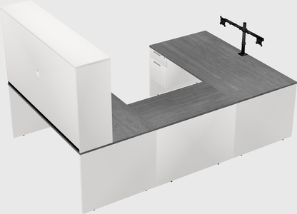 U-shaped desk
