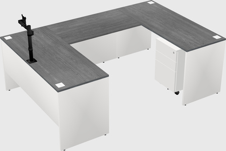 U-shaped desk