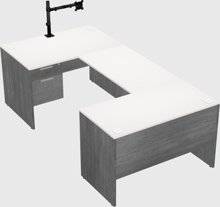 U-shaped desk