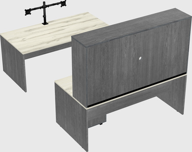 U-shaped desk