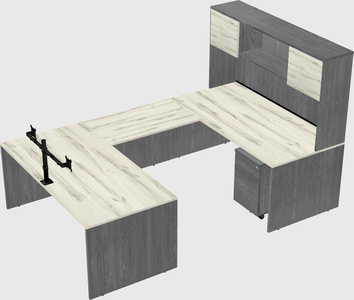 U-shaped desk