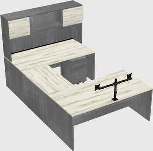 U-shaped desk