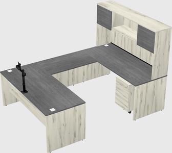 U-shaped desk