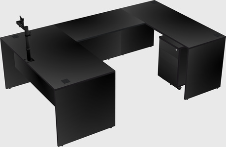 U-shaped desk