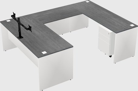 U-shaped desk
