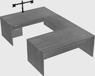 U-shaped desk