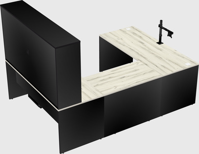U-shaped desk