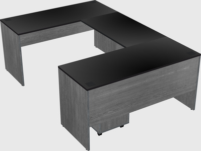 U-shaped desk
