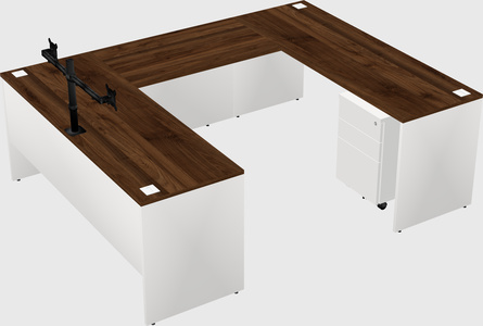 U-shaped desk