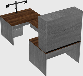 U-shaped desk