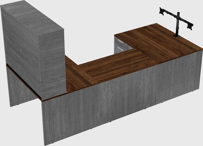 U-shaped desk