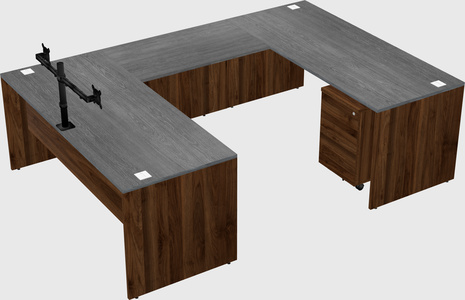 U-shaped desk