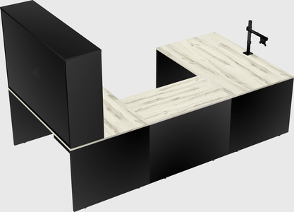 U-shaped desk