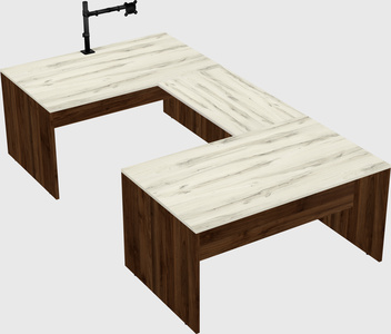 U-shaped desk