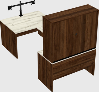U-shaped desk