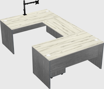 U-shaped desk