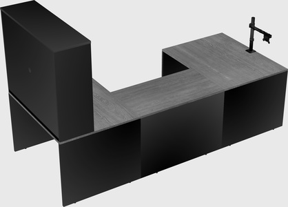 U-shaped desk