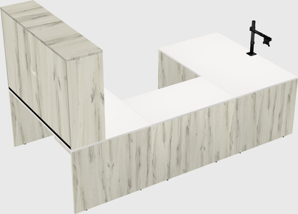 U-shaped desk