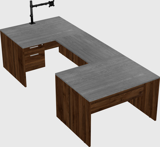 U-shaped desk