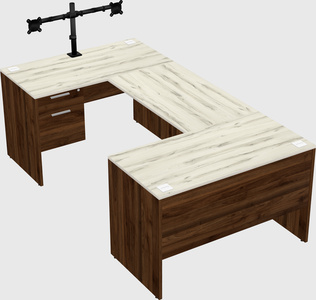 U-shaped desk